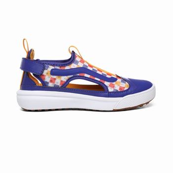 Detske Surf Topanky Vans Checker UltraRange Glide (8-14+ years) Kráľovská Modrá/Biele VA95MDYAK